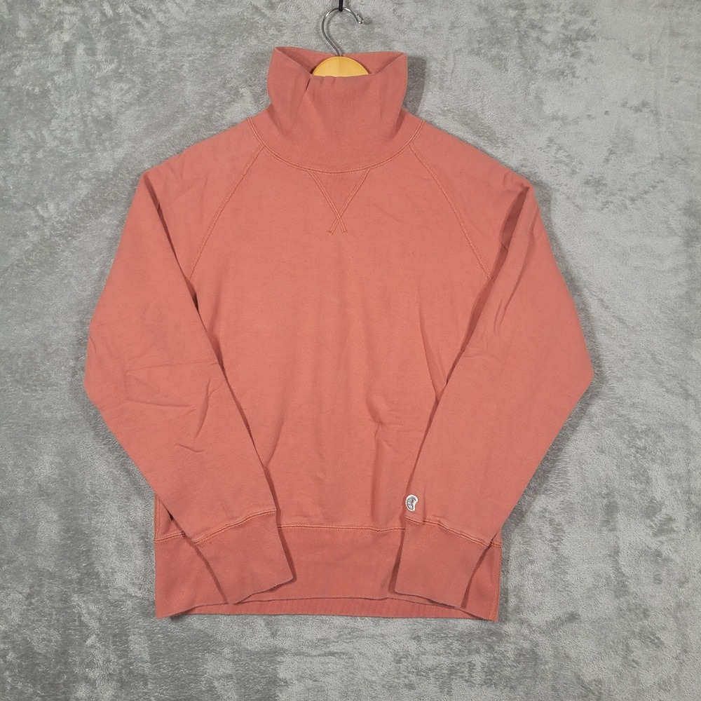 Todd Snyder X Champion Sweatshirt Mens L Orange Turtleneck Pullover Stitches